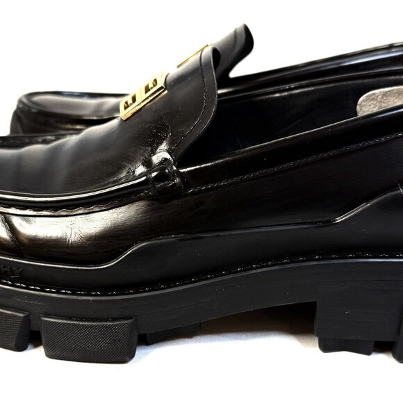 Woman’s Givenchy Terra Logo Plaque Loafers - Picture 2 of 4